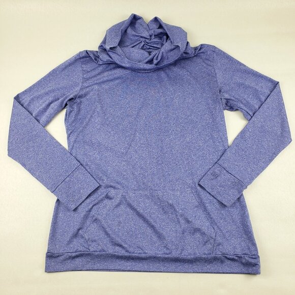 Albion Cowl Neck Pullover Sweatshirt Womens Large Blue Long Sleeve Active Top - Picture 1 of 12